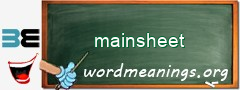 WordMeaning blackboard for mainsheet